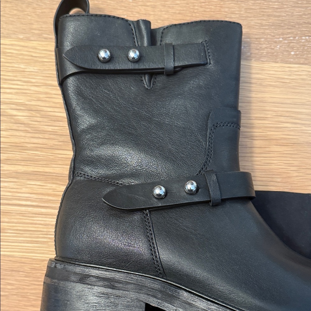 Rag & Bone Black Ankle Boots with Strap Detail - Picture 8 of 8